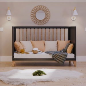 nami onyx baby crib+chest of drawer+changing table