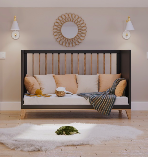nami onyx baby crib+chest of drawer+changing table