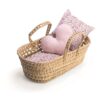 palm basket for dolls pink 30 36cm