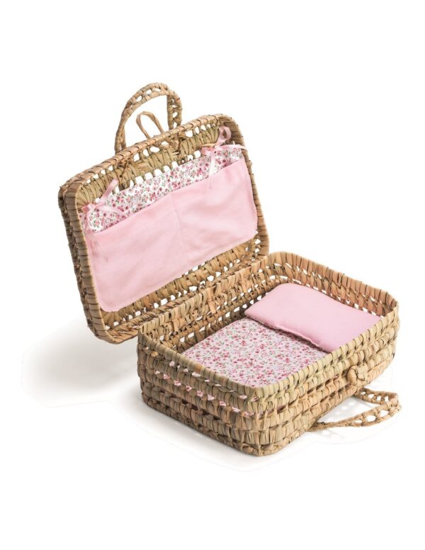 palm suitcase baby doll basket
