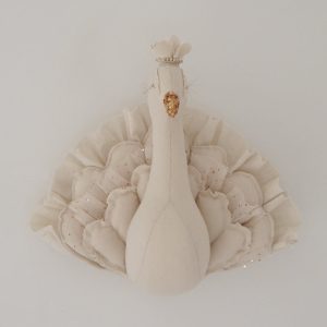 peacock kids wall decor ivory