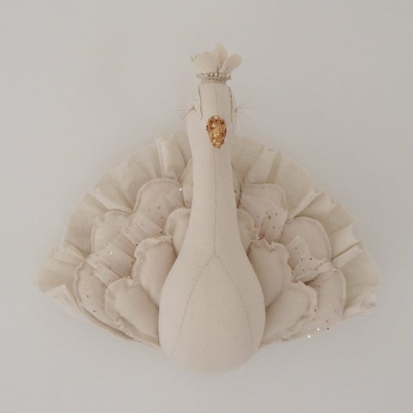 peacock kids wall decor ivory