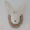 rabbit head kids wall decor cherry pattern