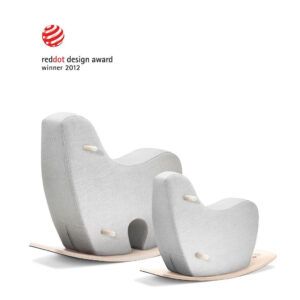 toddler rocking horse pale grey