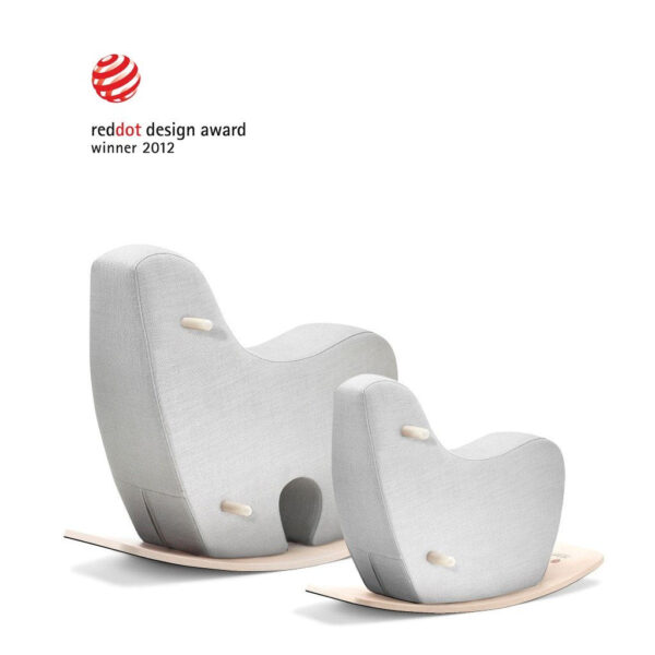 toddler rocking horse pale grey