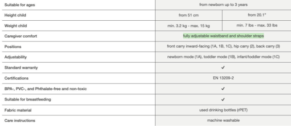 eco baby carrier dune