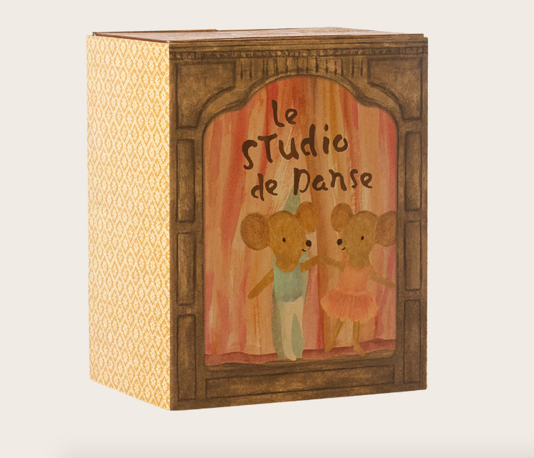 ballet mice in dance studio, little sister and brother