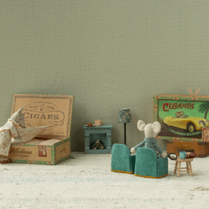 maileg grandma and grandpa mice in cigarbox