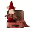 maileg christmas mouse, baby in suitcase
