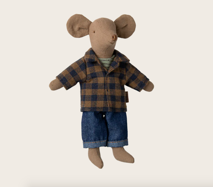 maileg dad mouse light brown