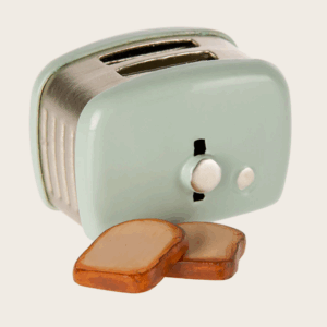 maileg miniature toaster and bread toy mint
