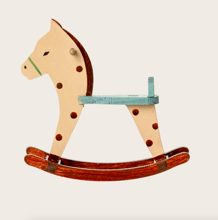 maileg rocking horse mouse spotted