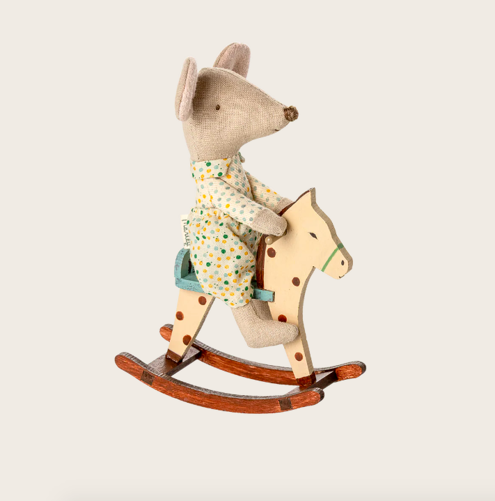 maileg rocking horse mouse spotted