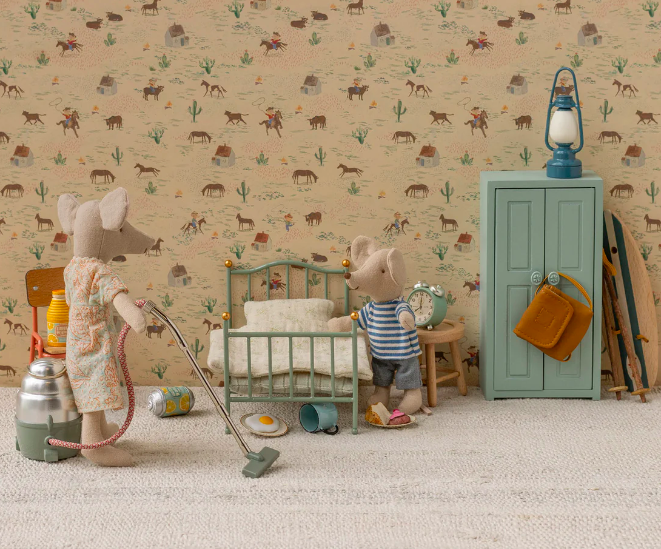 maileg vintage single bed mouse mint