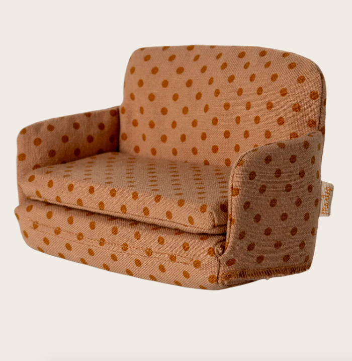 maileg sofa bed mouse dots