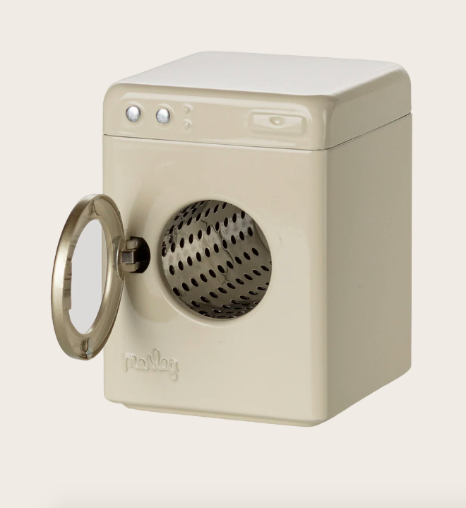 maileg washing machine mouse off white