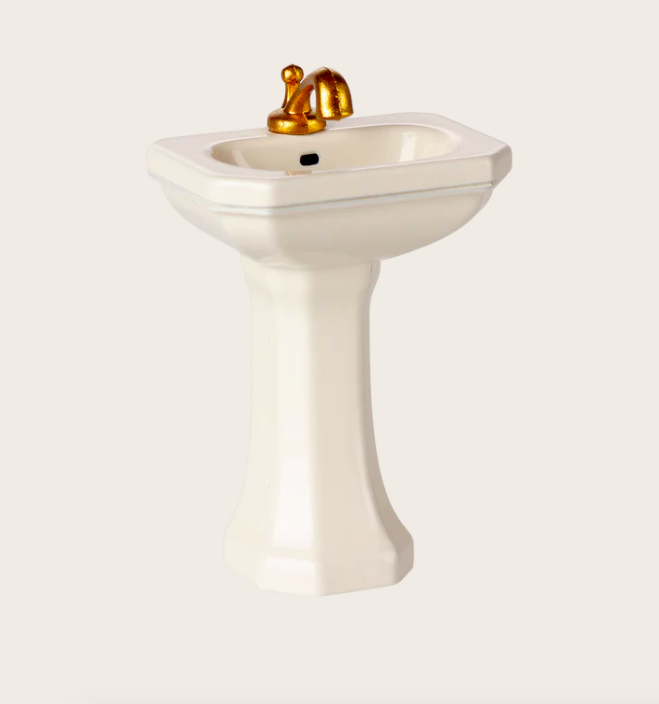maileg bathroom sink mouse off white