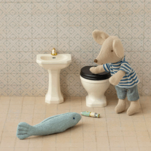 maileg bathroom sink mouse off white