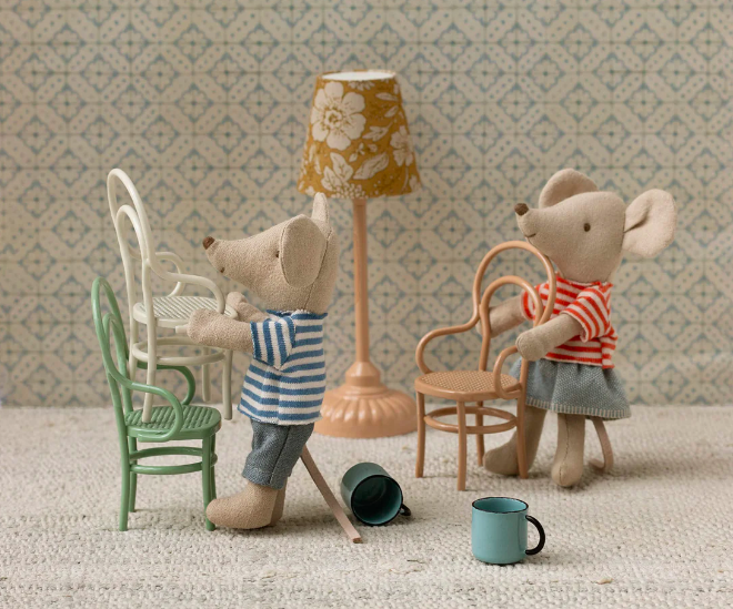 maileg vintage chair mouse dark powder