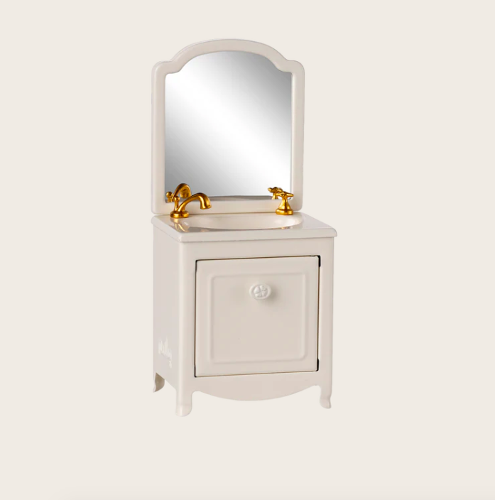 maileg sink dresser mouse off white