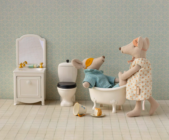 maileg sink dresser mouse off white