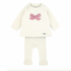 liberty bow set (sweater + trousers)cream