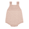 garter stitch textured romper old rose
