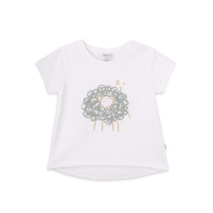 sheep t shirt for girl in organic cotton