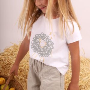 sheep t shirt for girl in organic cotton