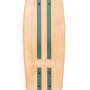 wooden kids skateboard green