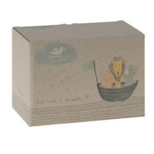 maileg noah's ark with 3 mini animals toys
