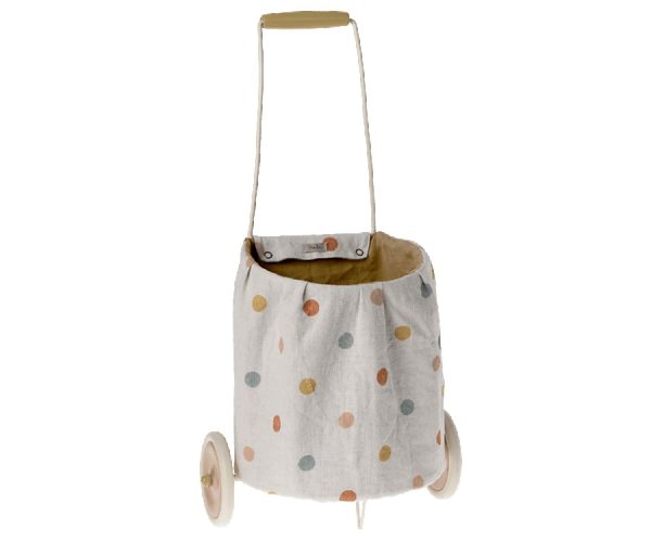 maileg trolley toy multi dots yellow