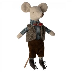 maileg vest pants and bow tie for grandpa mouse