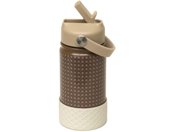 water bottle stainless steel vintage squares