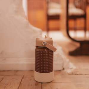 water bottle stainless steel vintage squares
