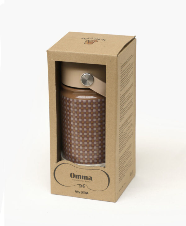 water bottle stainless steel vintage squares