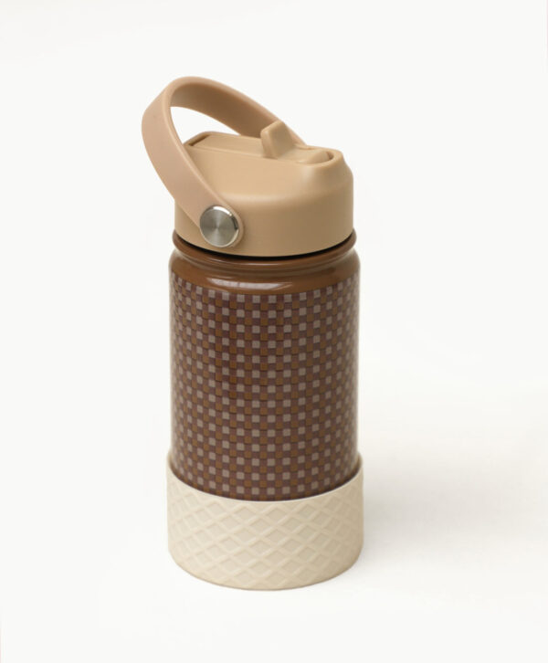 water bottle stainless steel vintage squares