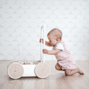wooden baby walker white