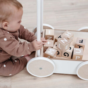 wooden baby walker white